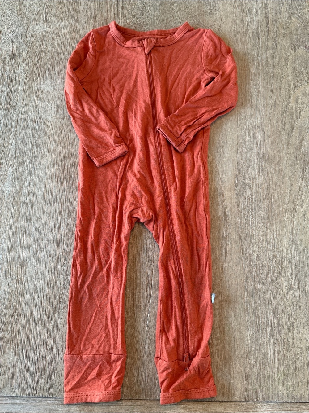 Kyte BABY Rust-Colored Long-Sleeve Footed One-Piece